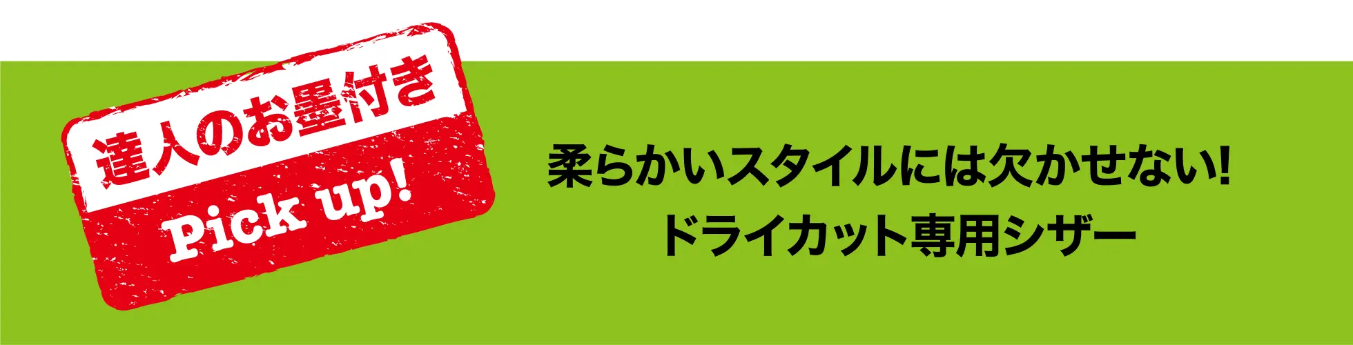 柔らかいスタイルには欠かせない！ドライカット専用シザー